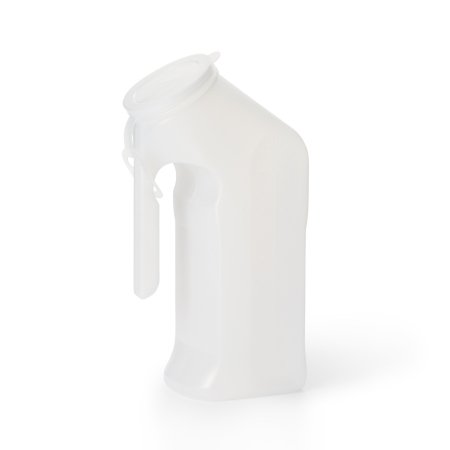 Male Urinal Medegen with Spill Proof Lid and Contoured Handle - BeHope