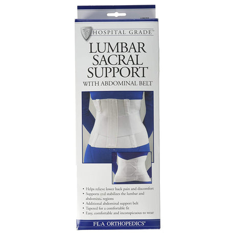 Back Support FLA Orthopedics® Standard 3X-Large Hook and Loop Closure 49 to 52 Inch Hip Circumference 10 Inch Height Adult - BeHope