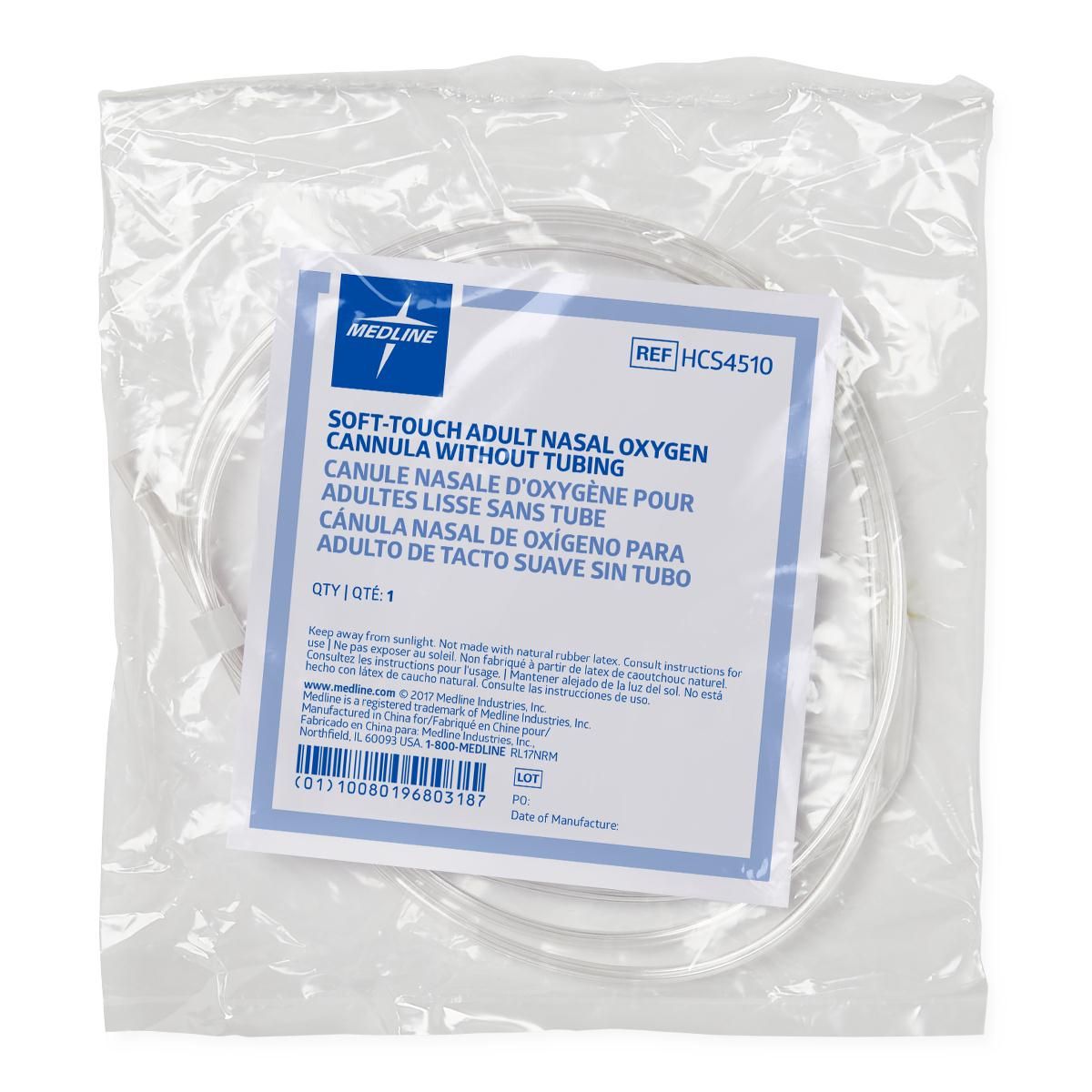 Nasal Cannula Medline Adult Curved Prongs 25 Foot Tubing - Behope