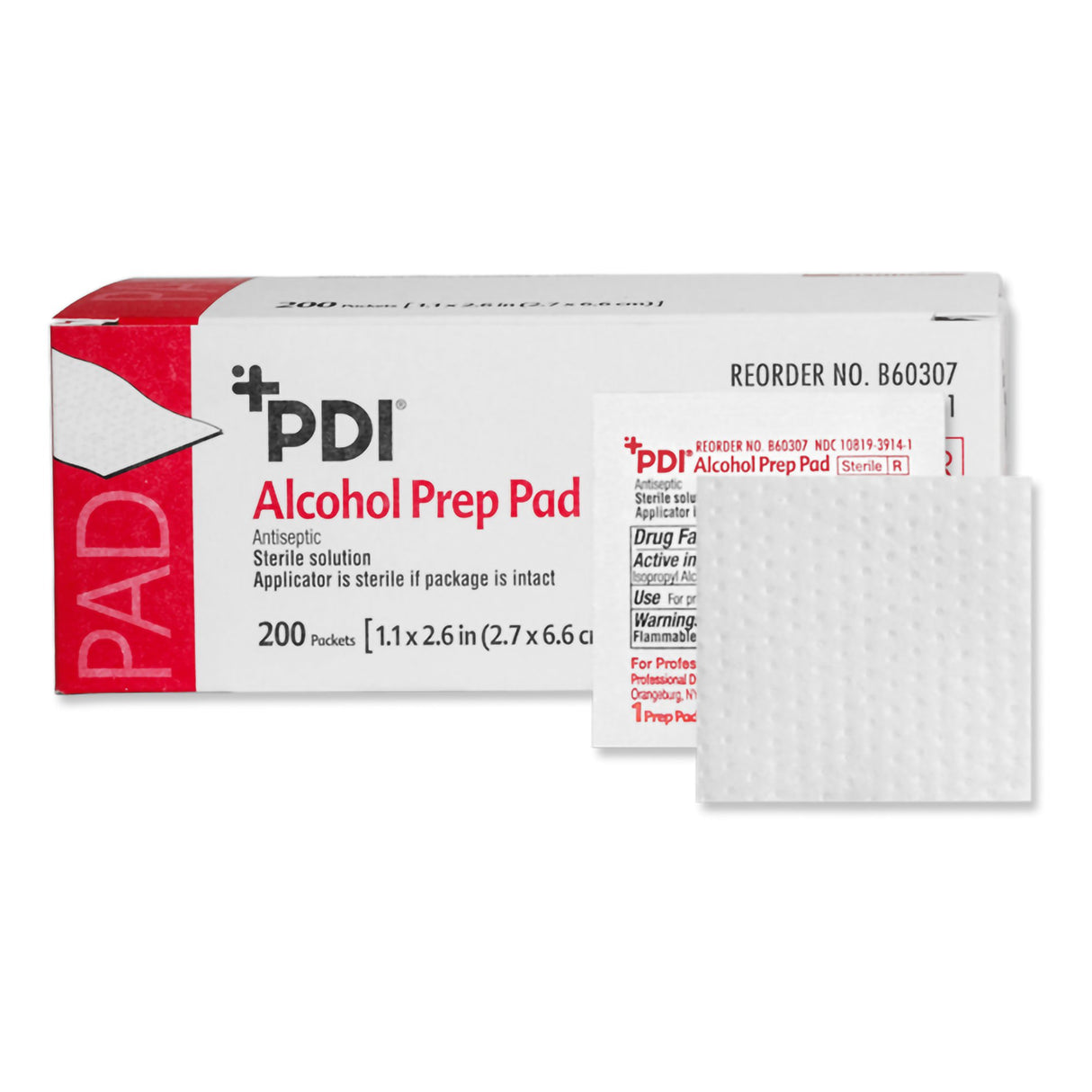 Alcohol Prep Pad PDI® 70% Strength Isopropyl Alcohol Individual Packet Medium Sterile - BeHope