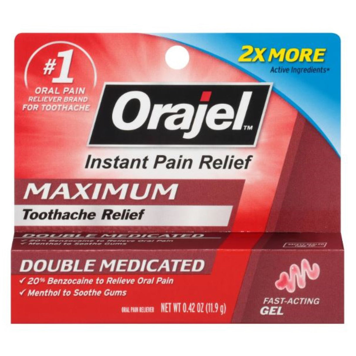 Oral Pain Relief Orajel® 20% Strength Benzocaine Oral Gel 0.42 oz. - BeHope