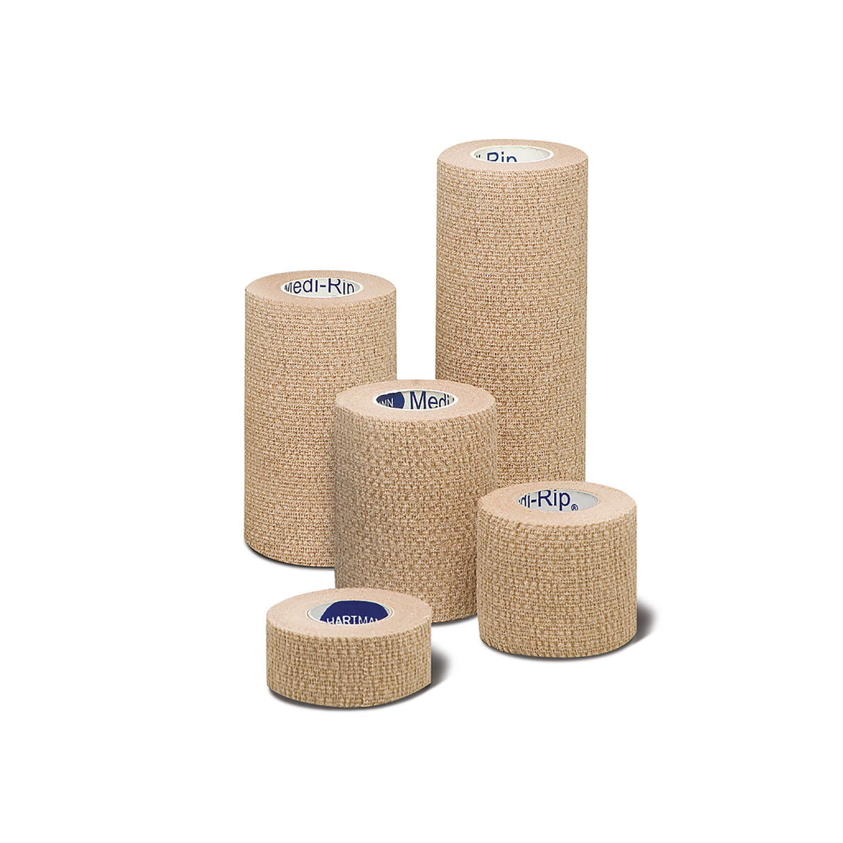 Cohesive Bandage Medi-Rip® 4 Inch X 5 Yard Self-Adherent Closure Tan NonSterile Standard Compression - BeHope