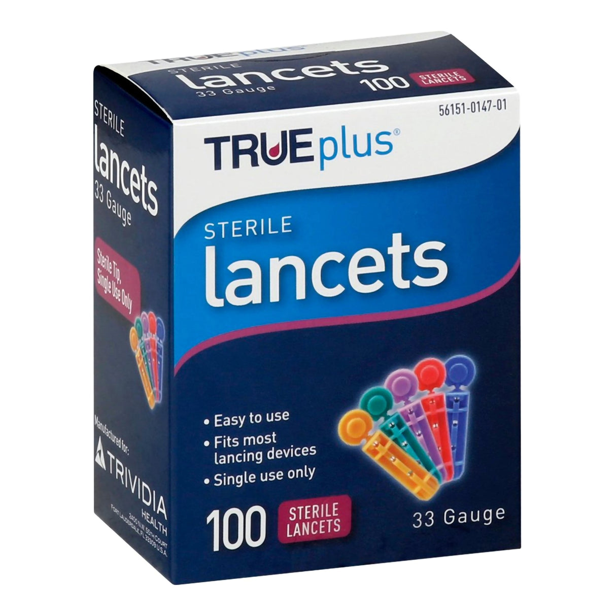 Lancet for Lancing Device TRUEplus™ 33 Gauge Non-Safety Twist Off Cap Finger - BeHope