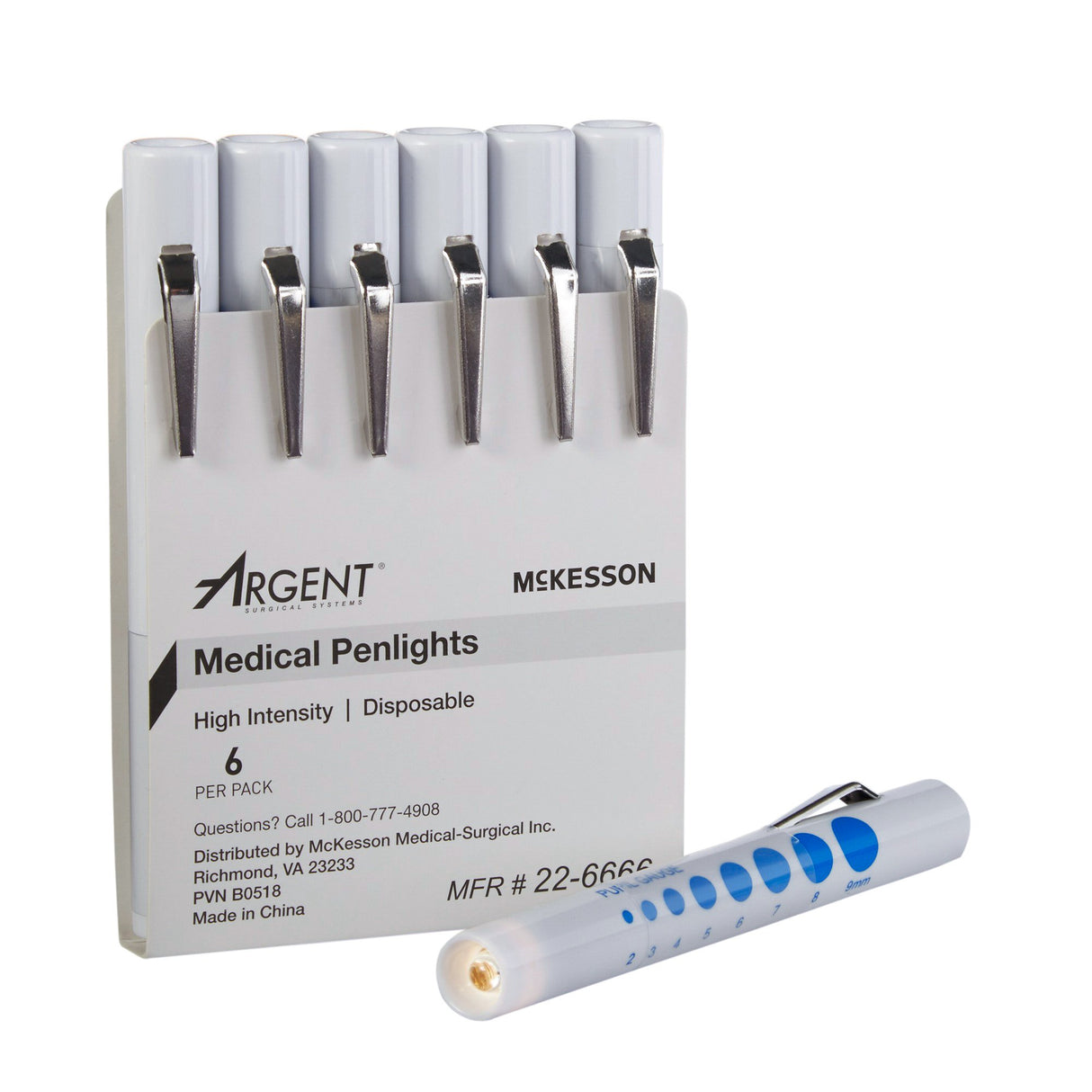 Penlight McKesson White Light 4-1/2 Inch Disposable - BeHope