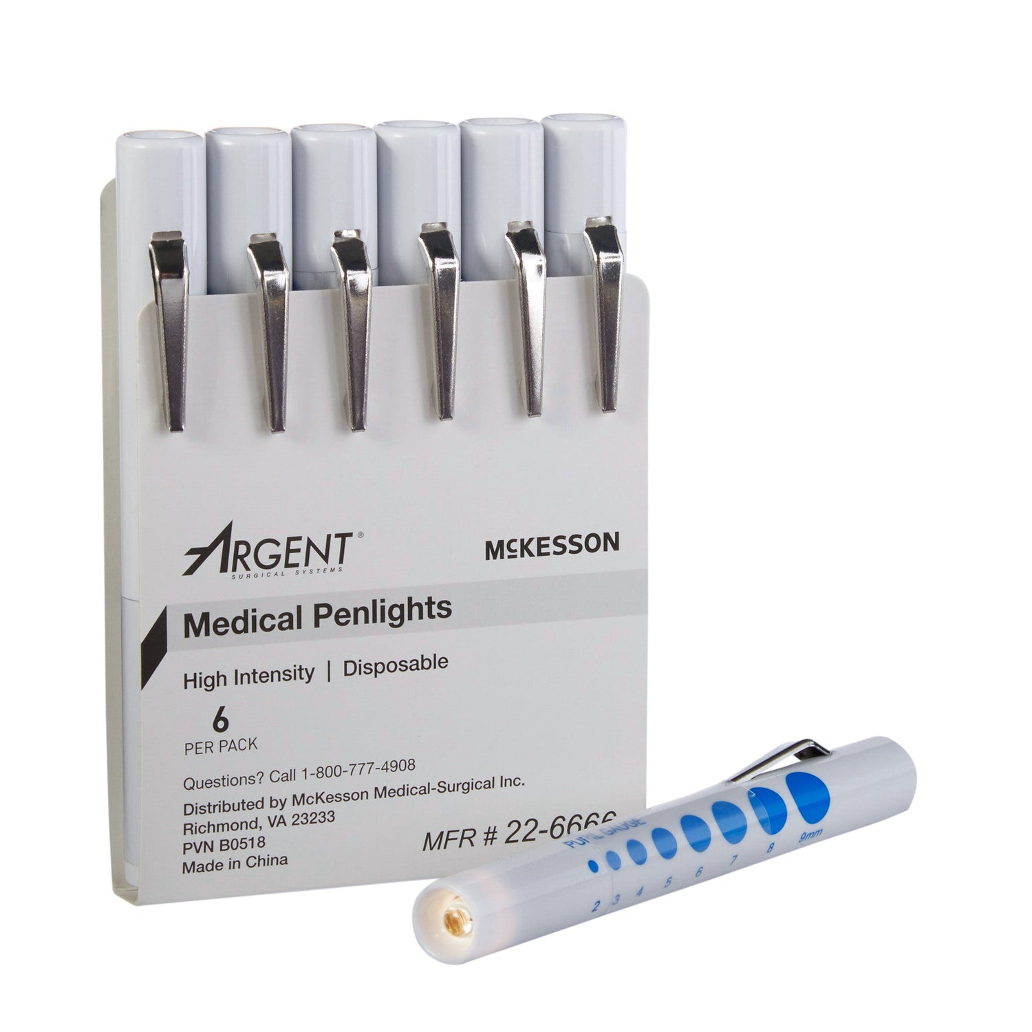 Penlight McKesson White Light 4-1/2 Inch Disposable - BeHope