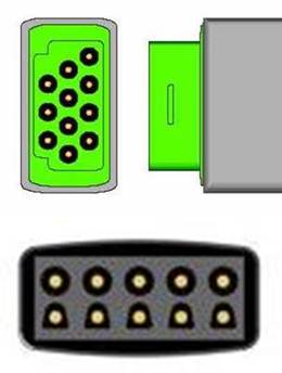 ECG Cable Sage Services 11-Pin Connector Monitor Side, 5 Lead, 3.0m - BeHope