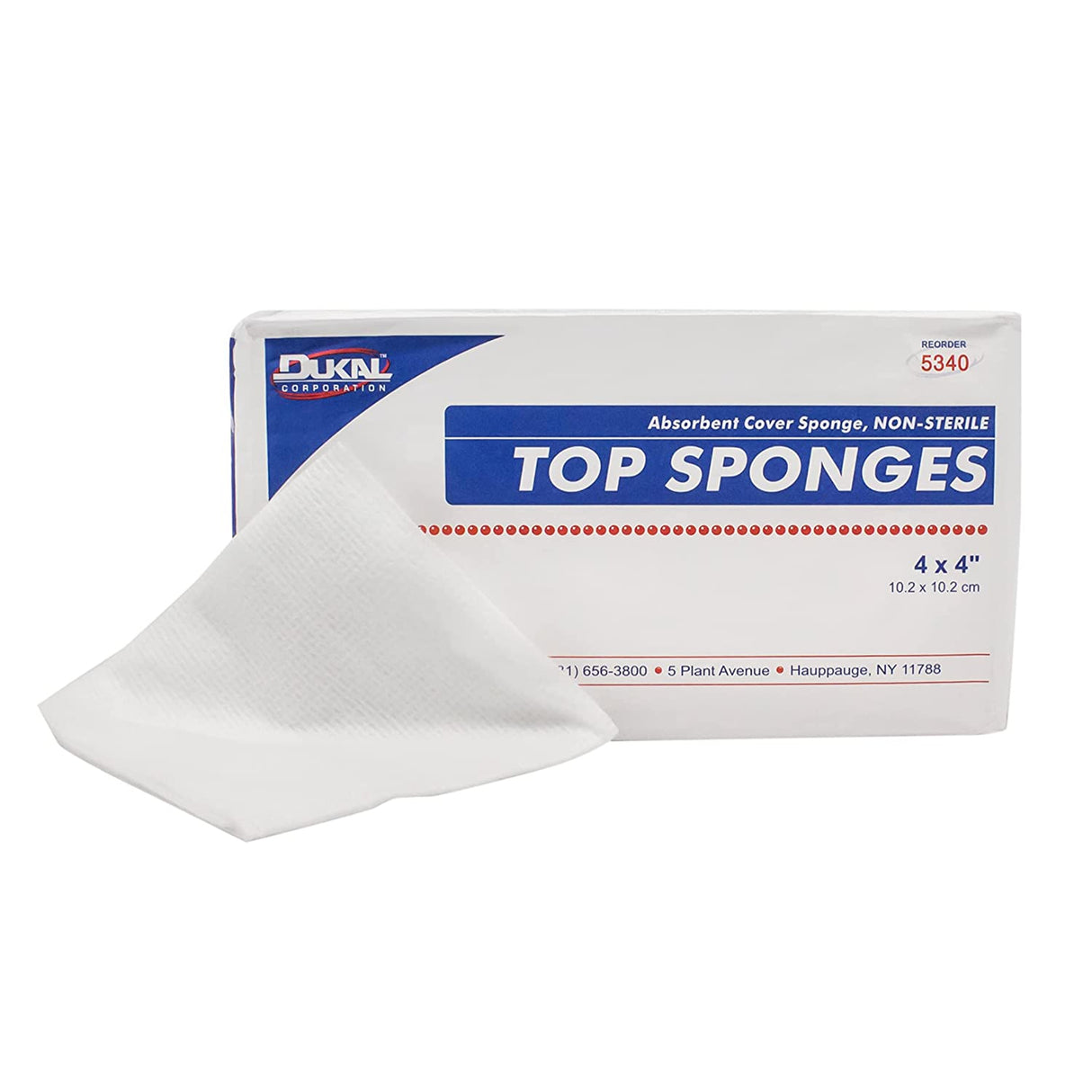 Cellulose Filled Nonwoven Sponge Dukal™ 4 X 4 Inch 8-Ply NonSterile 100 per pack - BeHope
