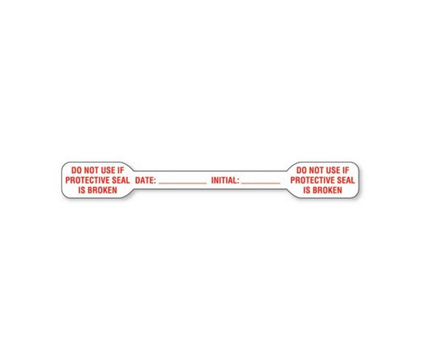 Pre-Printed Label Auxiliary Label Red Paper DO NOT USE IF PROTECTIVE SEAL IS BROKEN / DATE: _____ INITIAL: _____ Red Safety and Instructional 1/2 X 4-1/2 Inch - BeHope