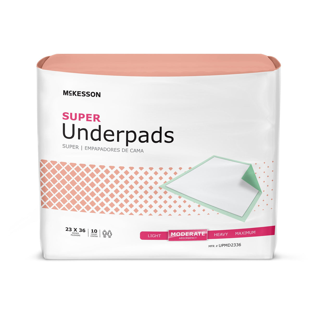 Disposable Underpad McKesson Super 23 X 36 Inch Fluff / Polymer Moderate Absorbency - BeHope