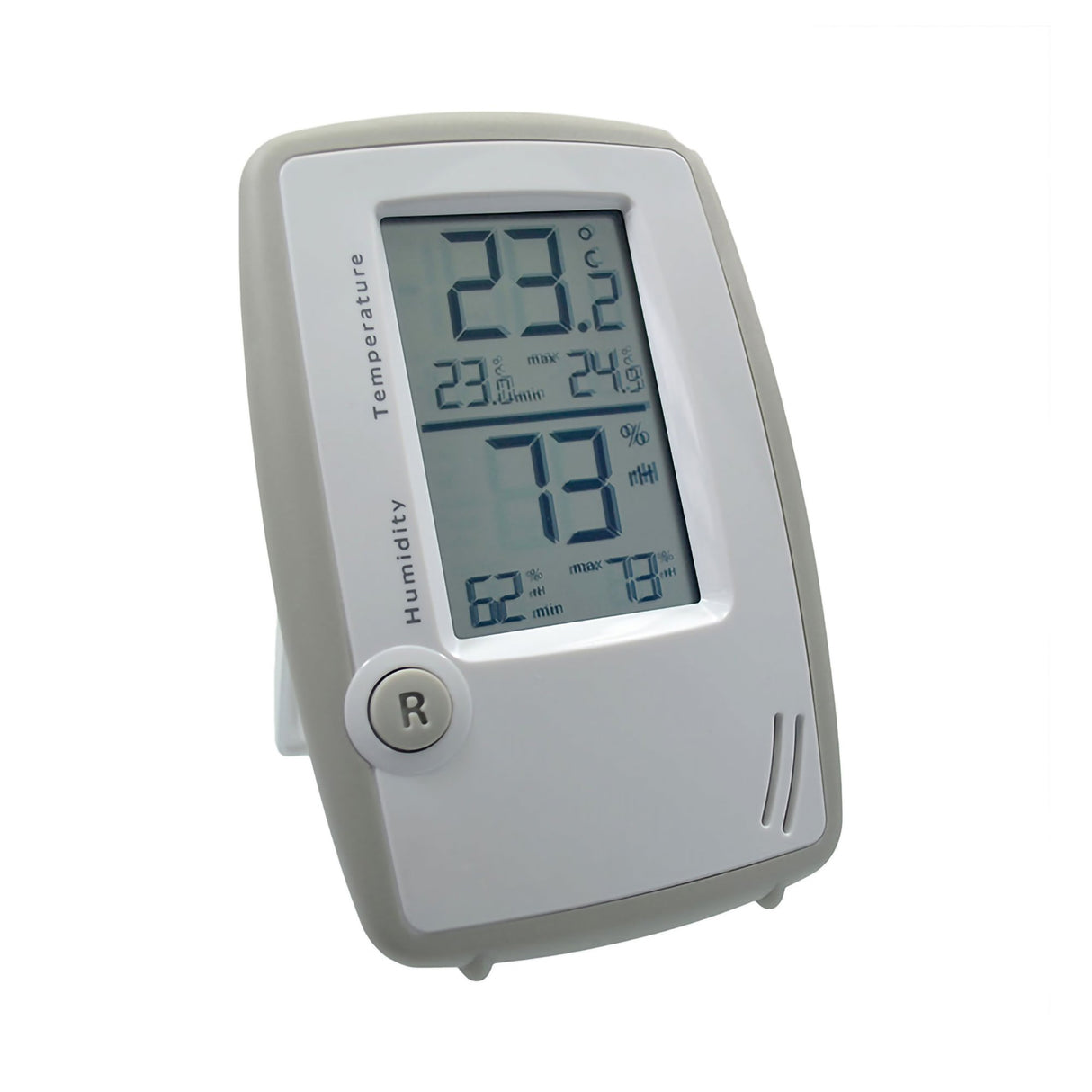 Digital Thermometer / Hygrometer Fahrenheit / Celsius 14° to 158° F (-10° to 70° C) Internal Sensor Flip-out Stand / Hanging Battery Operated - BeHope