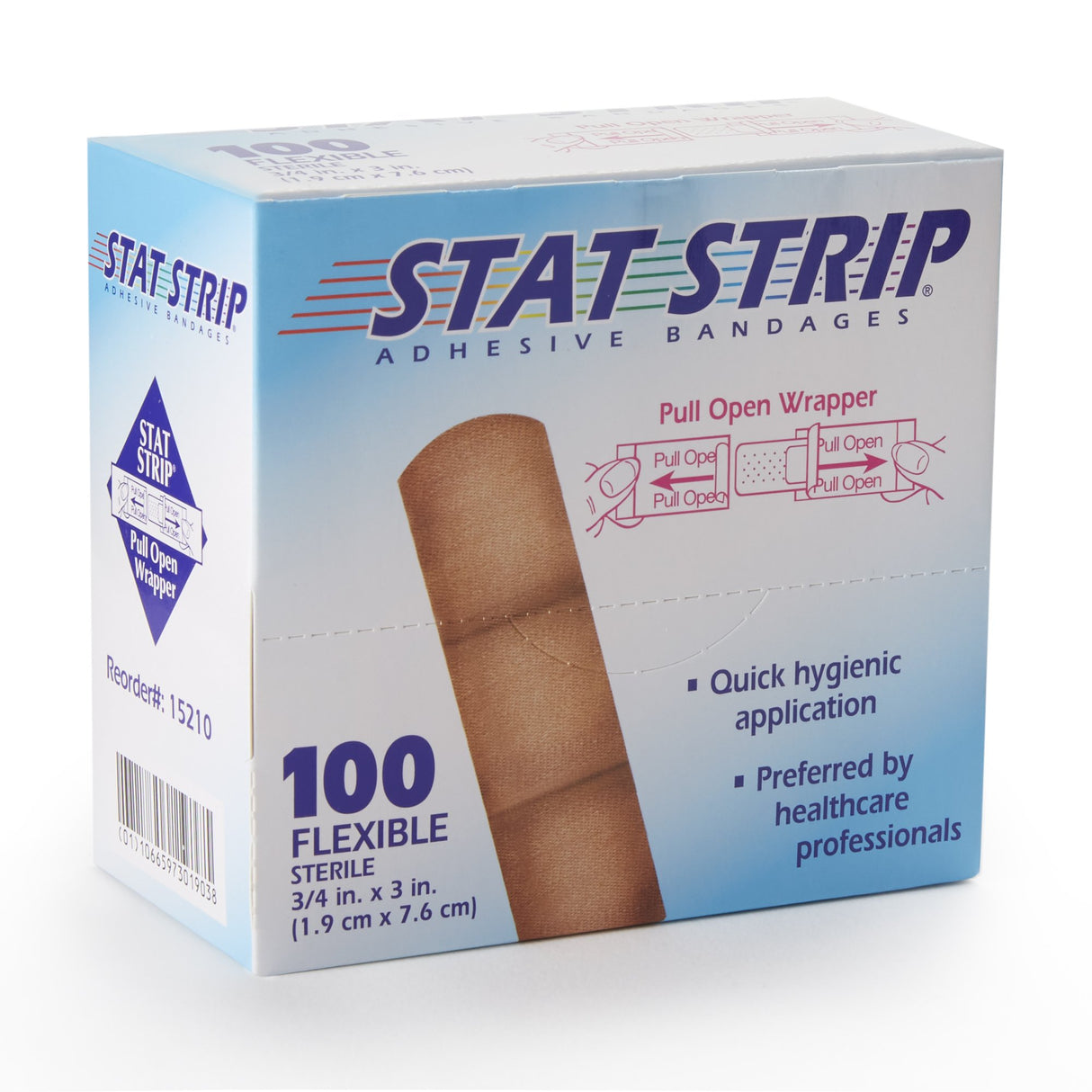 Adhesive Strip Stat Strip® Fabric Tan 3/4 X 3 Inch Sterile - BeHope