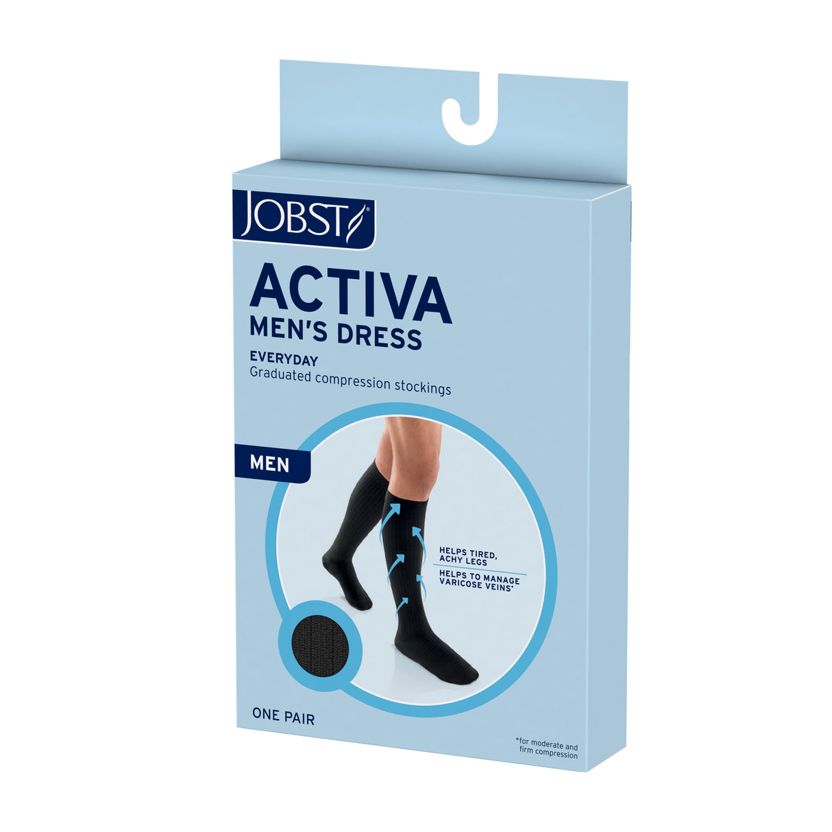 Compression Socks Jobst® Activa Knee High Medium Black Closed Toe - Behope