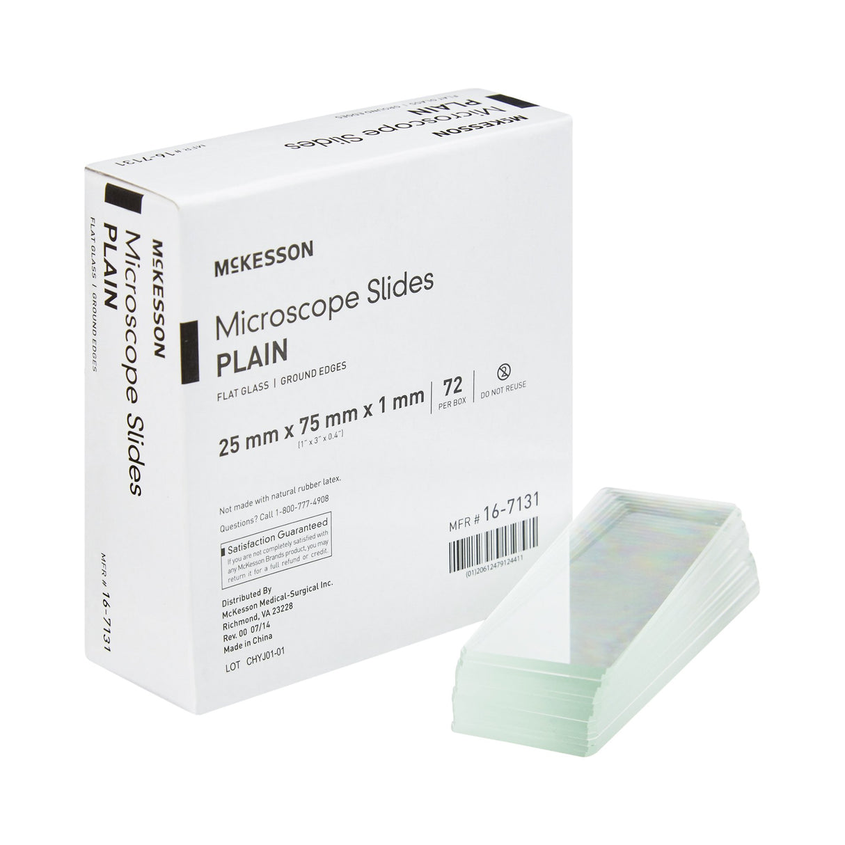 Microscope Slide McKesson 1 X 3 Inch X 1 mm Plain - BeHope