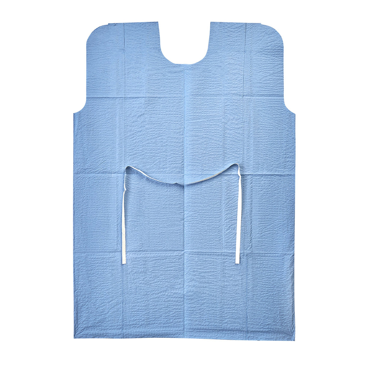 Patient Exam Gown Medium / Large Blue Disposable - BeHope