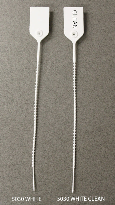 Tamper Evident Seal Pull-Tight Loks UnNumbered White Plastic 9 Inch - BeHope