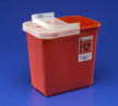 Sharps Container SharpSafety™ Red Base 10 H X 10-1/2 W X 7-1/4 D Inch Horizontal Entry 2 Gallon - BeHope