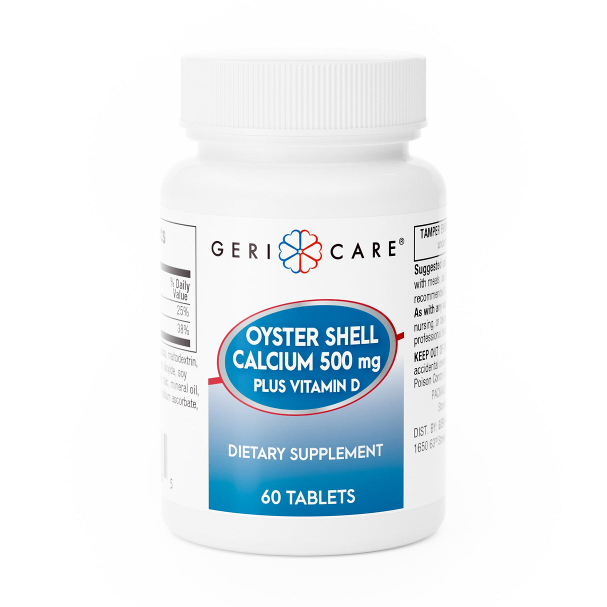 Joint Health Supplement Geri-Care® Oyster Shell 500 mg Strength Tablet 60 per Bottle - BeHope