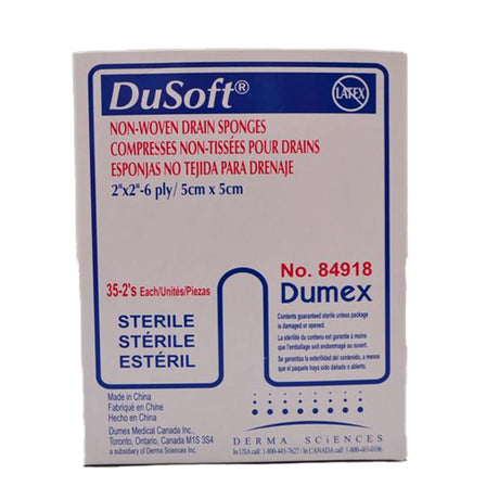 I.V. Sponge DuSoft® 2 X 2 Inch 6-Ply Sterile 2 per Pack - BeHope