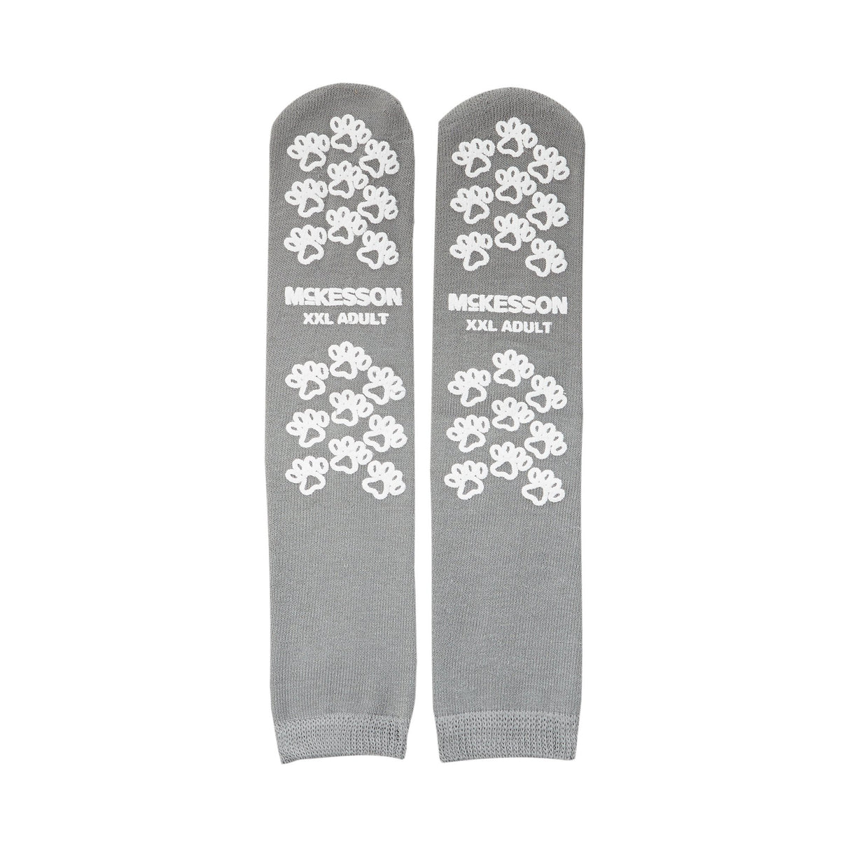 Slipper Socks McKesson Terries™ Unisex Adult 2X-Large Double Tread Single Patient Use Gray - BeHope