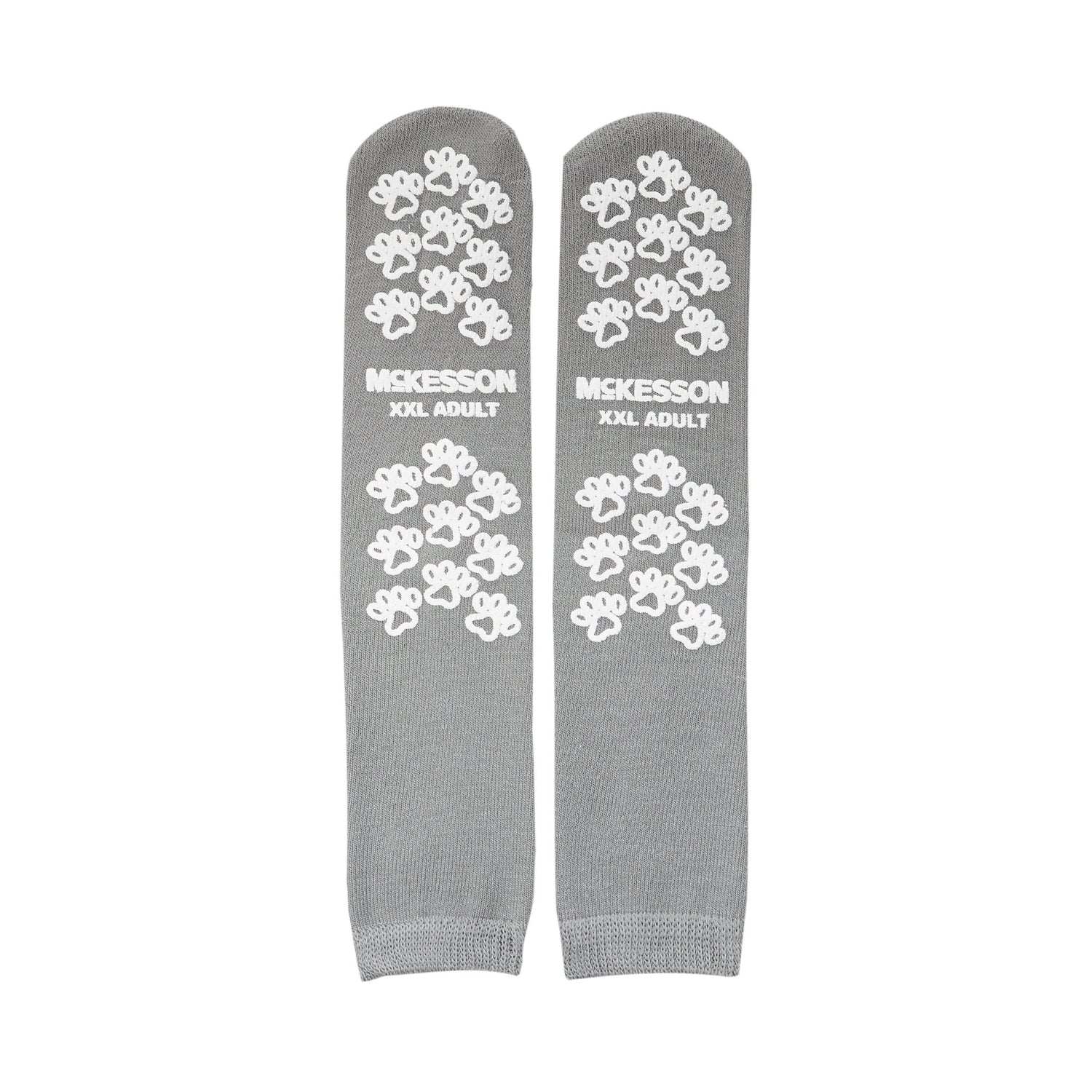 Slipper Socks McKesson Terries™ Unisex Adult 2X-Large Double Tread Single Patient Use Gray - BeHope