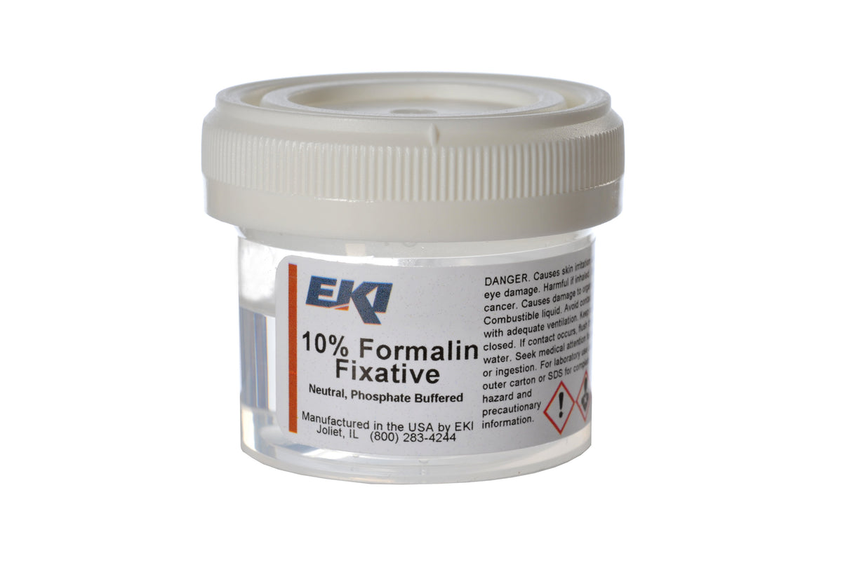 Prefilled Formalin Container 20 mL Fill in 40 mL (1.35 oz.) Screw Cap Warning Label / Patient Information NonSterile - BeHope