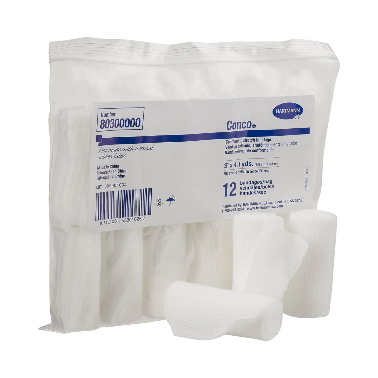 Conforming Bandage Conco® 3 Inch X 4-1/10 Yard 1-Ply NonSterile 12 per Pack - BeHope