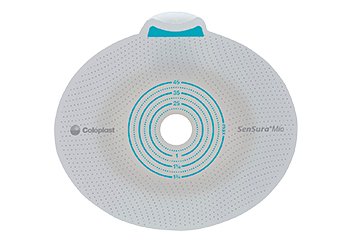 Ostomy Barrier SenSura® Mio Click Precut, Extended Wear Elastic Adhesive 60 mm Flange Blue Code System 1-3/4 Inch Opening - BeHope