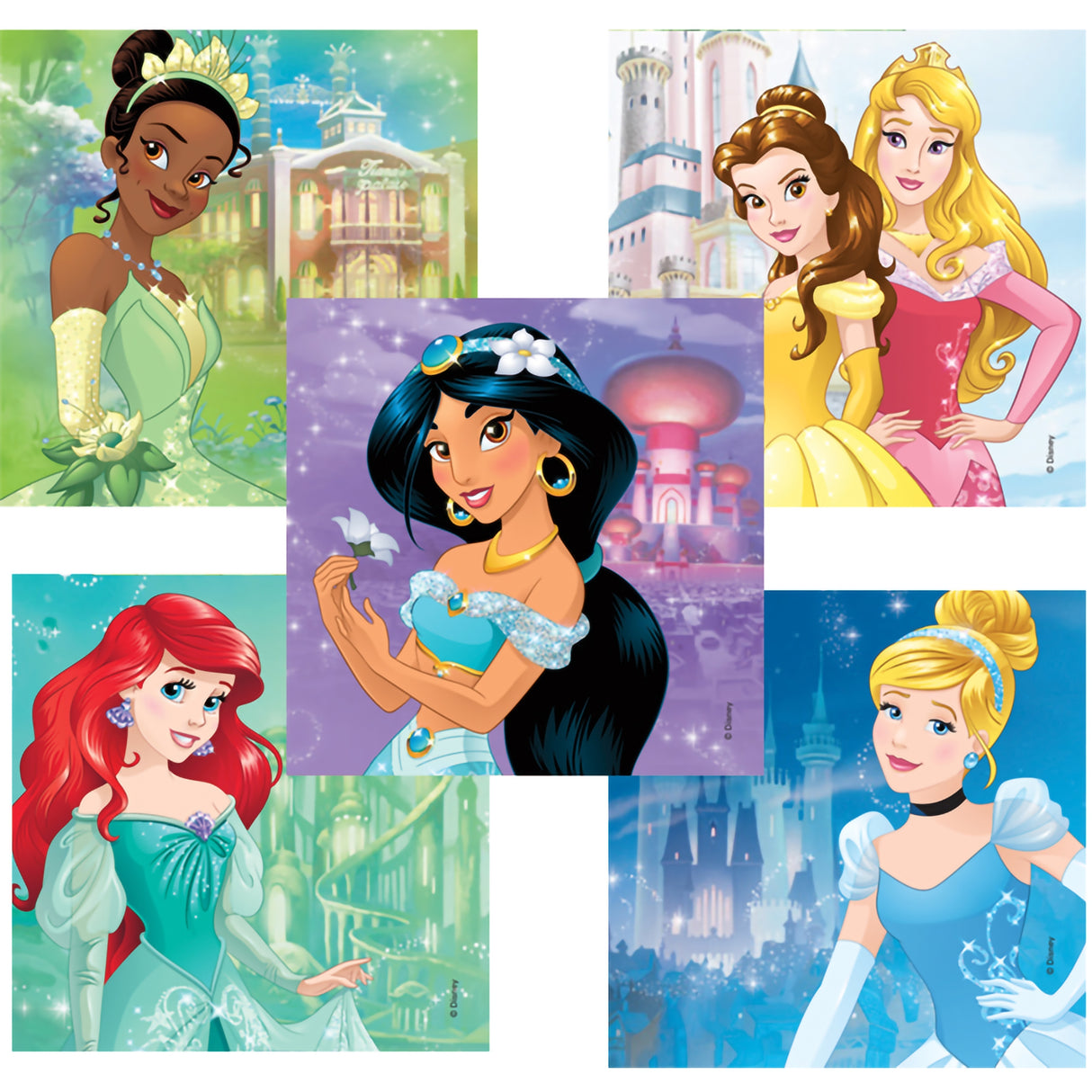 Disney® 90 per Pack Princesses Castles Sticker 2-1/2 Inch - BeHope
