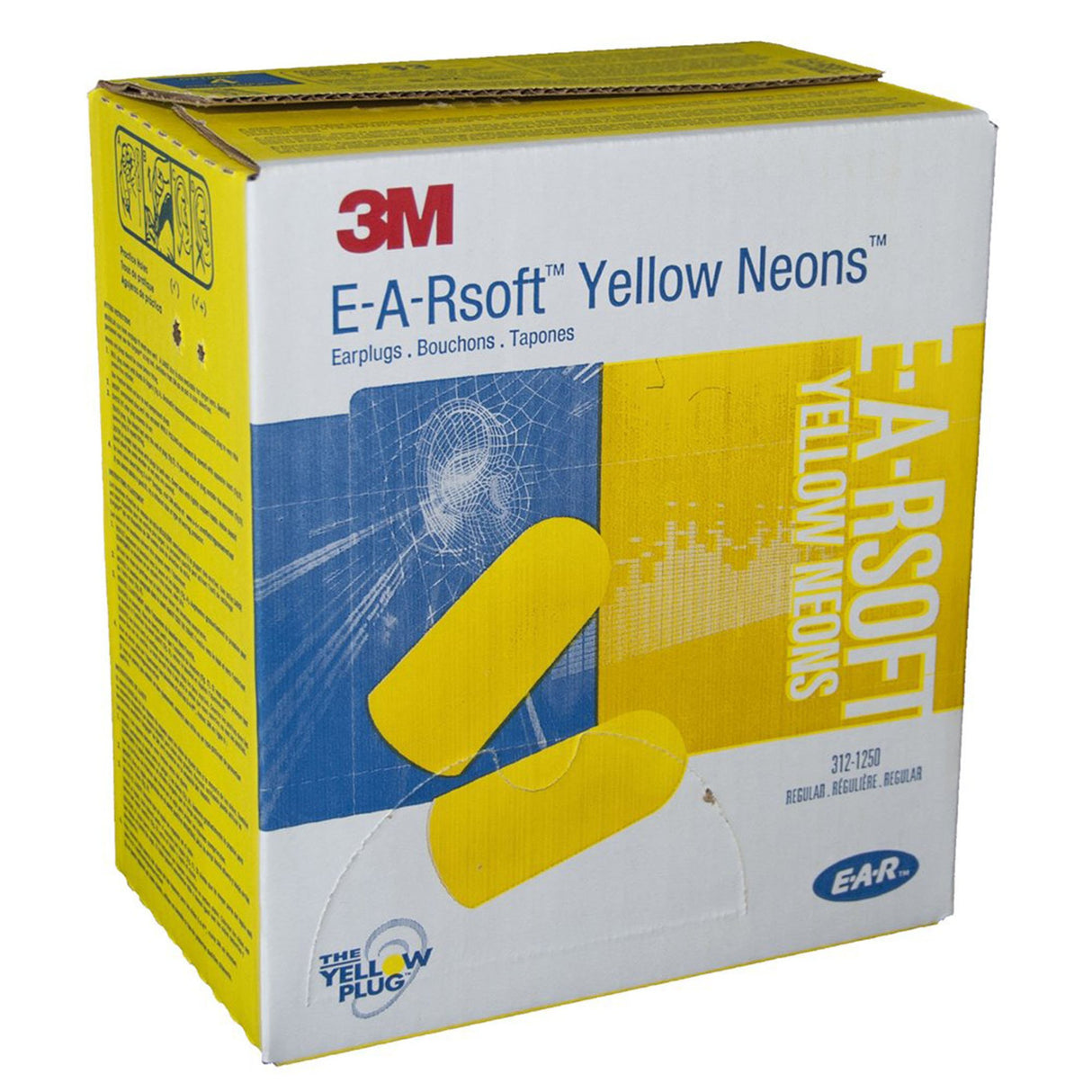 Ear Plugs 3M™ E-A-Rsoft™ Yellow Neons™ Cordless One Size Fits Most Yellow - BeHope
