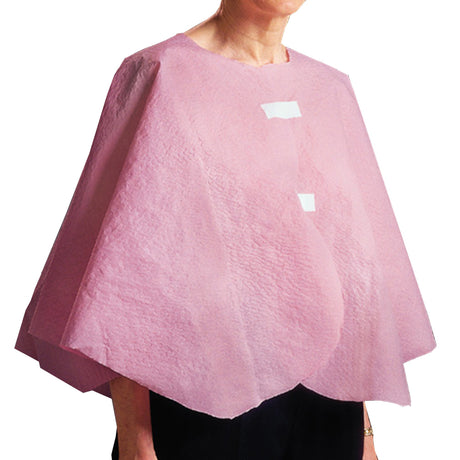 Exam Cape Mauve One Size Fits Most Front / Back Opening Without Closure Unisex Disposable - BeHope