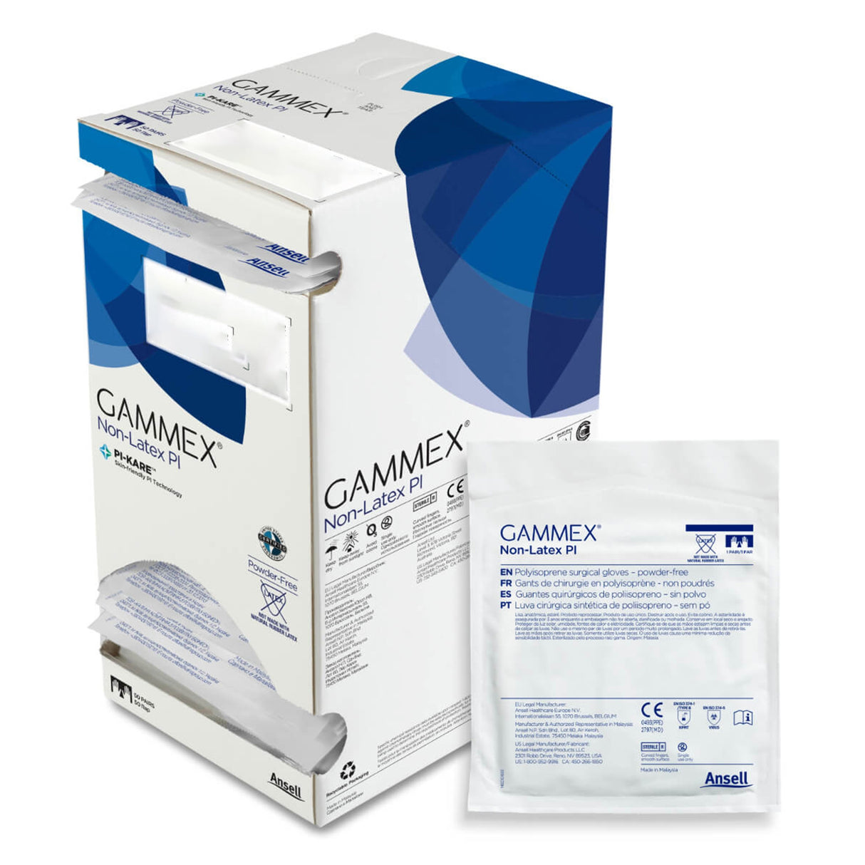 Surgical Glove GAMMEX® Non-Latex PI Micro Size 7 Sterile Polyisoprene Standard Cuff Length Micro-Textured White Chemo Tested - BeHope