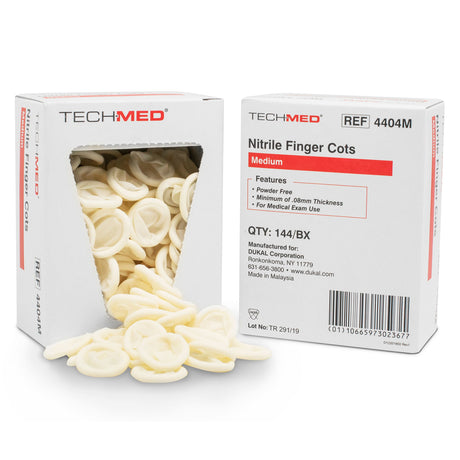 Finger Cot Tech-Med® Medium 2-1/4 Inch Length Powder Free Nitrile NonSterile - BeHope