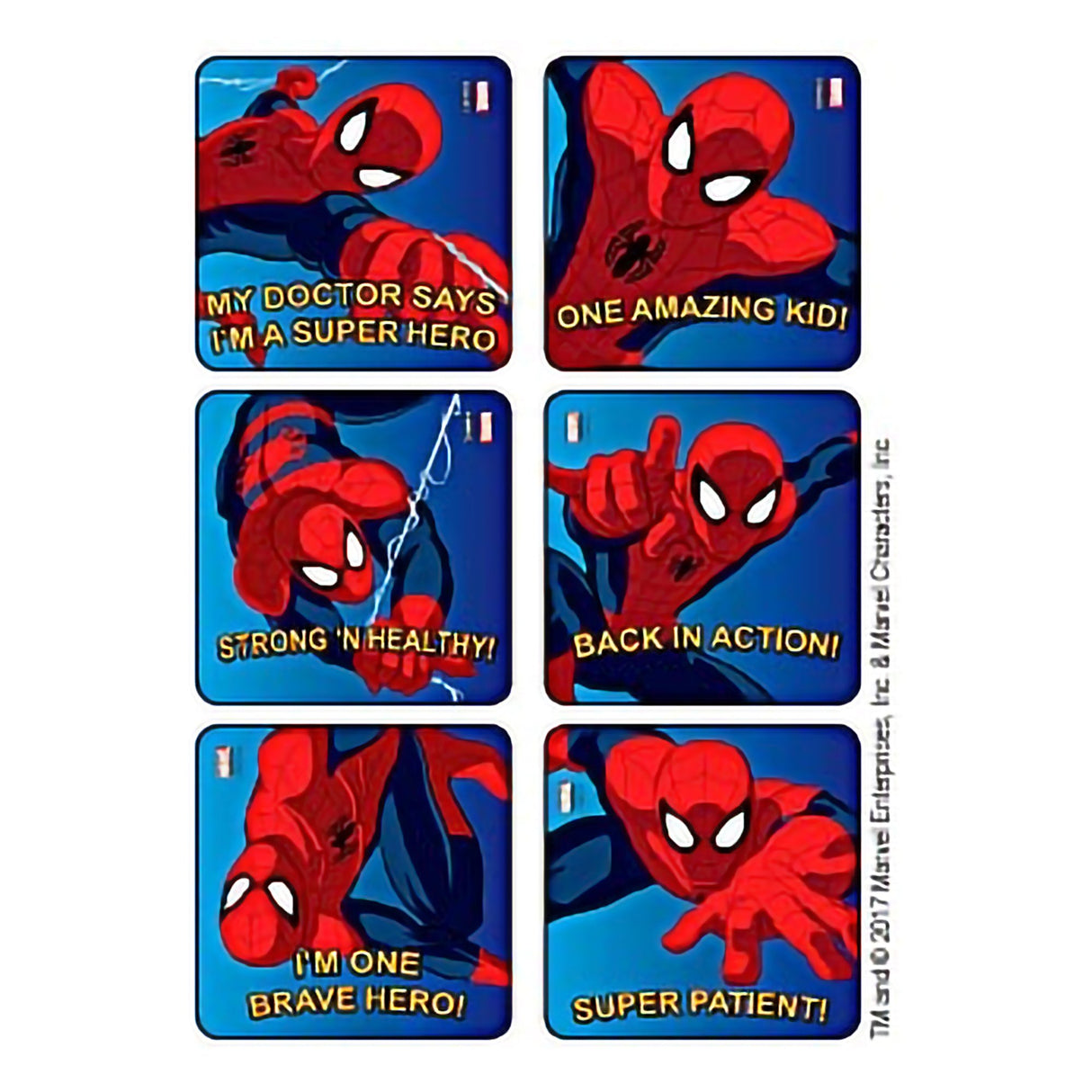 Kids Love Stickers® 90 per Roll Spider-Man Strong n Healthy Sticker 2-1/2 Inch - BeHope