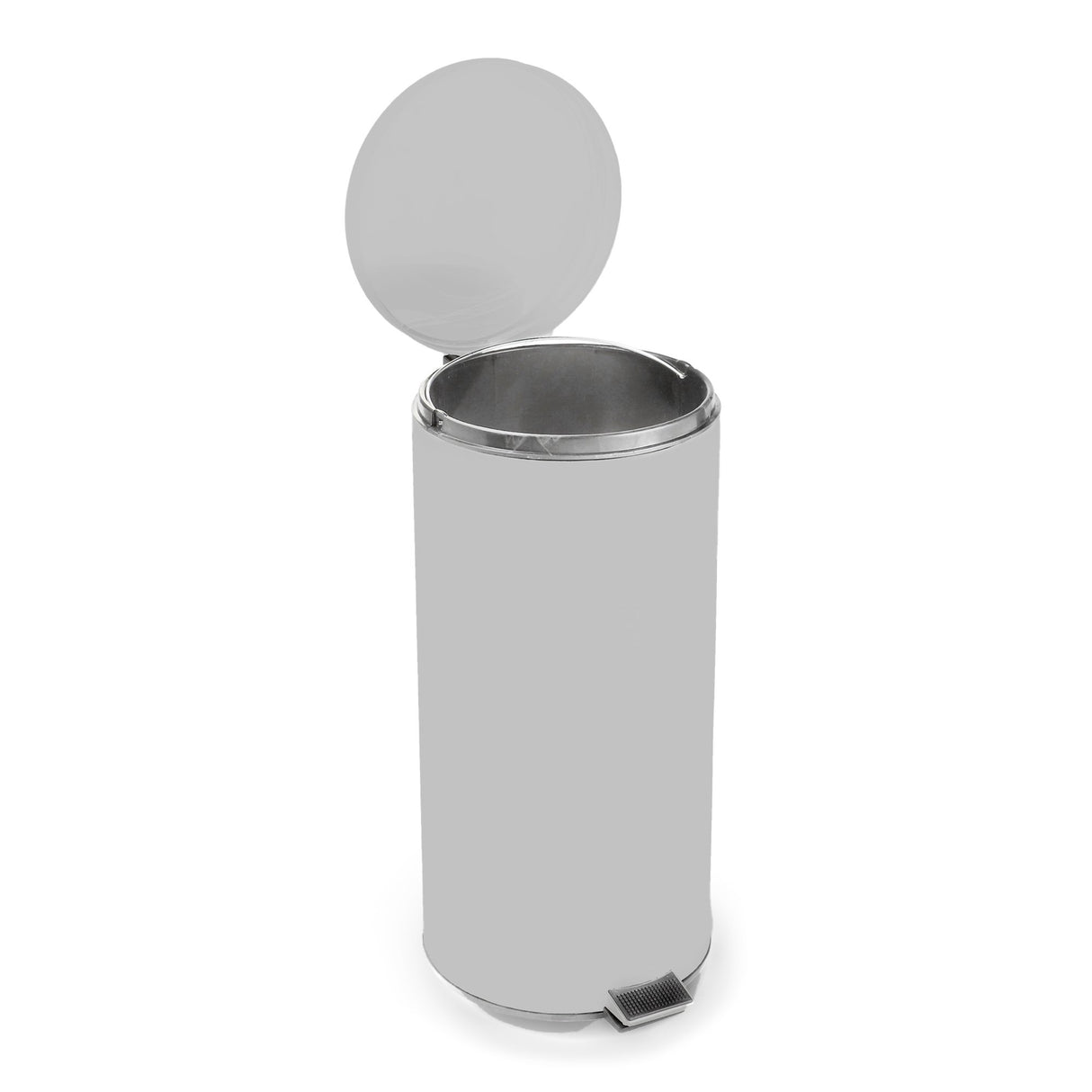Trash Can McKesson 32 Quart / 8 gal. Silver Steel Round - BeHope