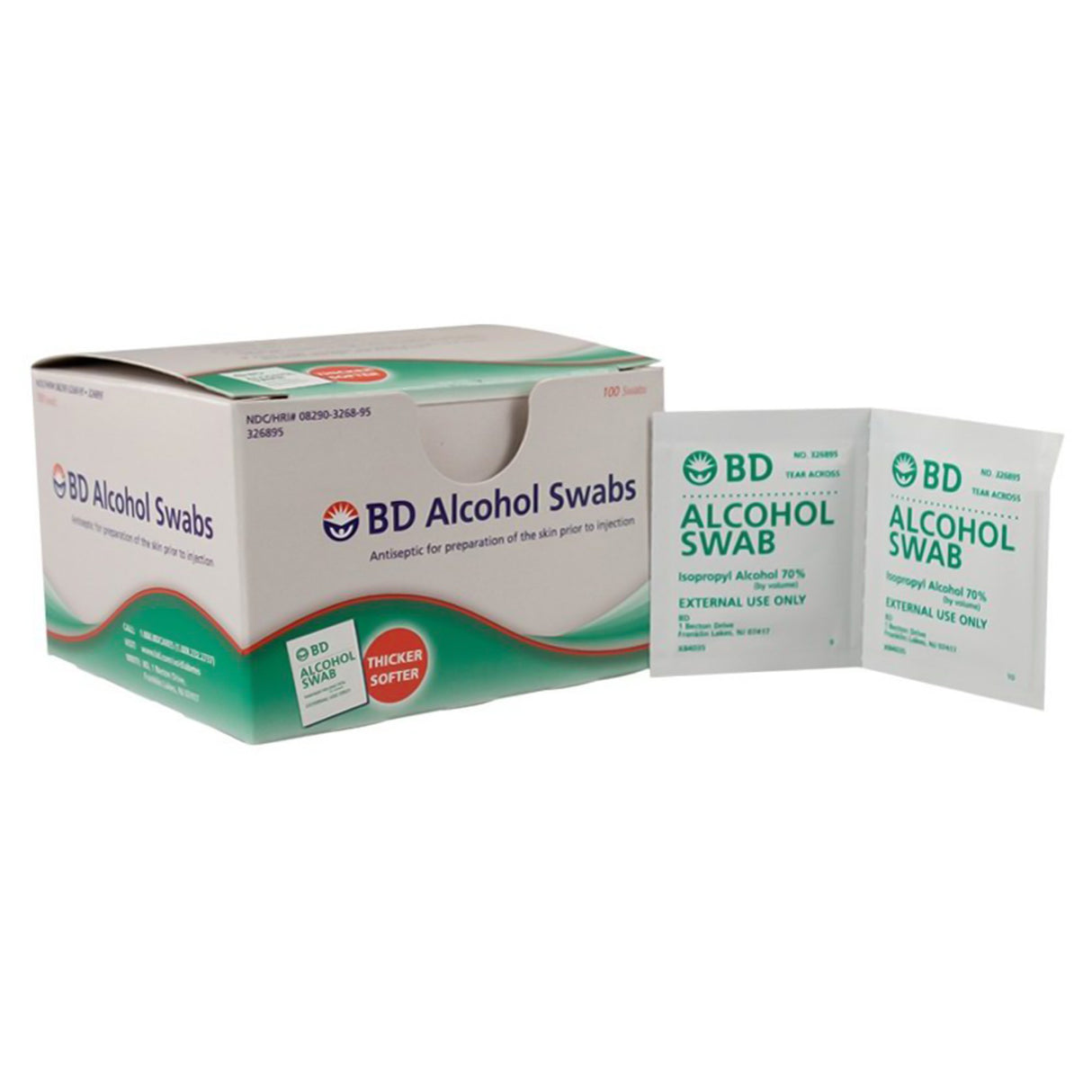 Alcohol Prep Pad BD™ 70% Strength Isopropyl Alcohol Individual Packet NonSterile - BeHope