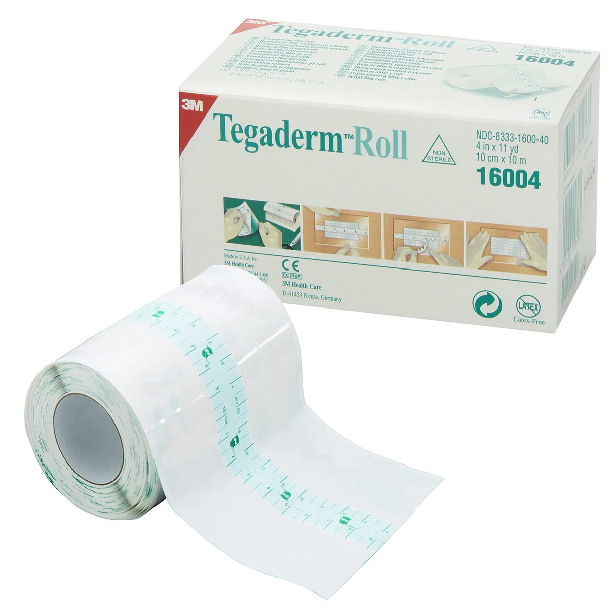 Transparent Film Dressing 3M™ Tegaderm™ 4 Inch X 11 Yard 2 Tab Delivery Roll NonSterile - BeHope