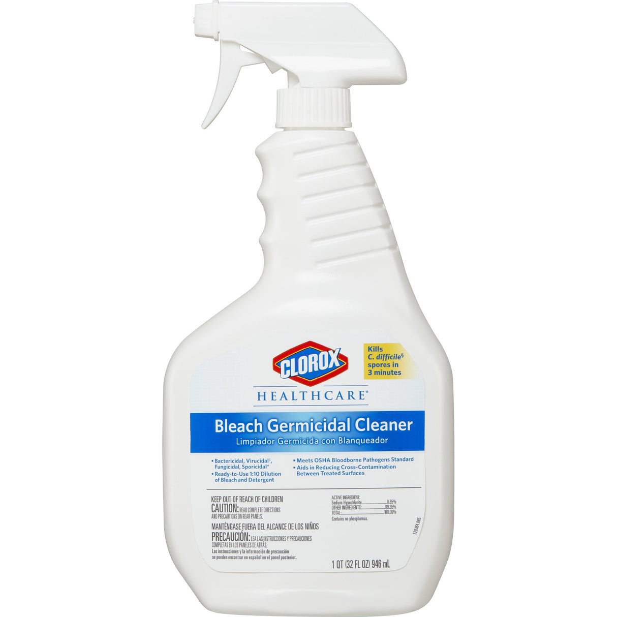 Surface Disinfectant Cleaner Clorox Healthcare® Bleach Germicidal Trigger Spray Liquid 32 oz. Bottle Fruity Floral Bleach Scent NonSterile - BeHope