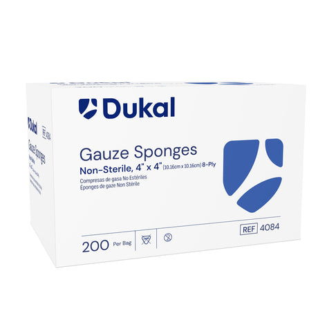 Gauze Sponge Dukal™ 4 X 4 Inch 8-Ply NonSterile 200 per Pack - BeHope