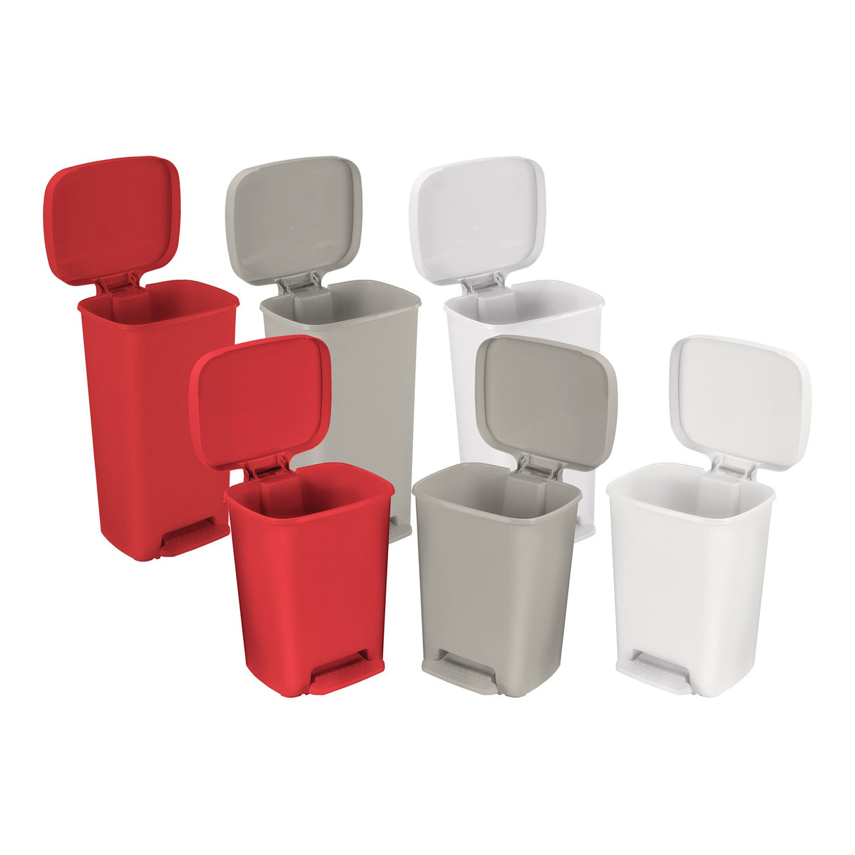 Trash Can McKesson 32 Quart / 8 gal. White Plastic Rectangular - BeHope