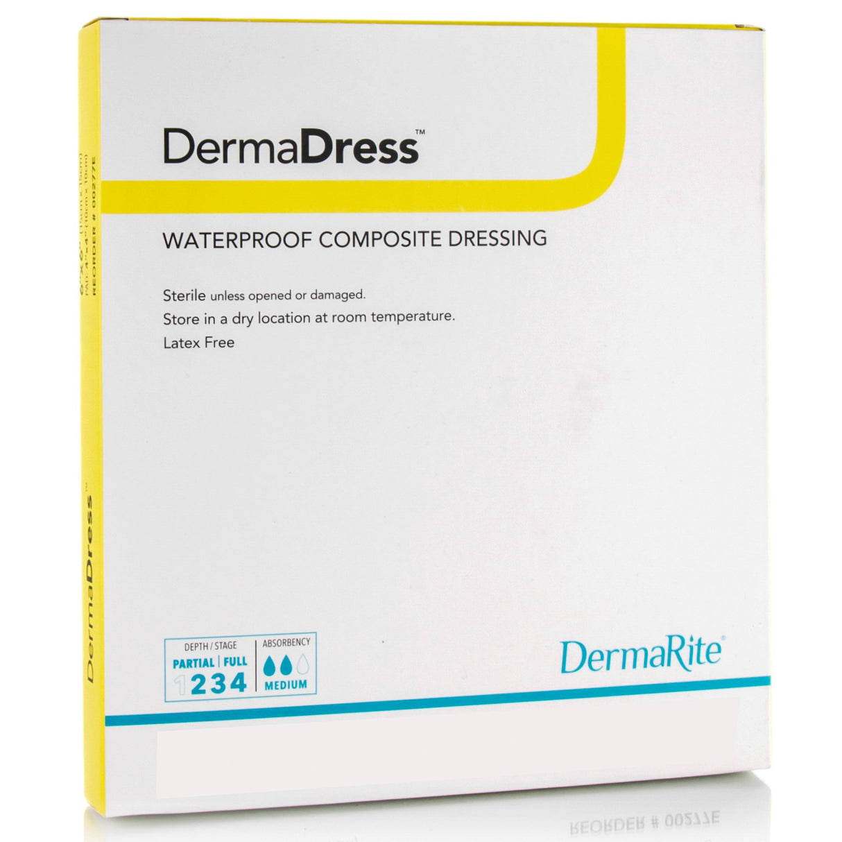 Composite Dressing DermaDress™ 4 X 4 Inch Square Sterile Waterproof Film Backing - BeHope
