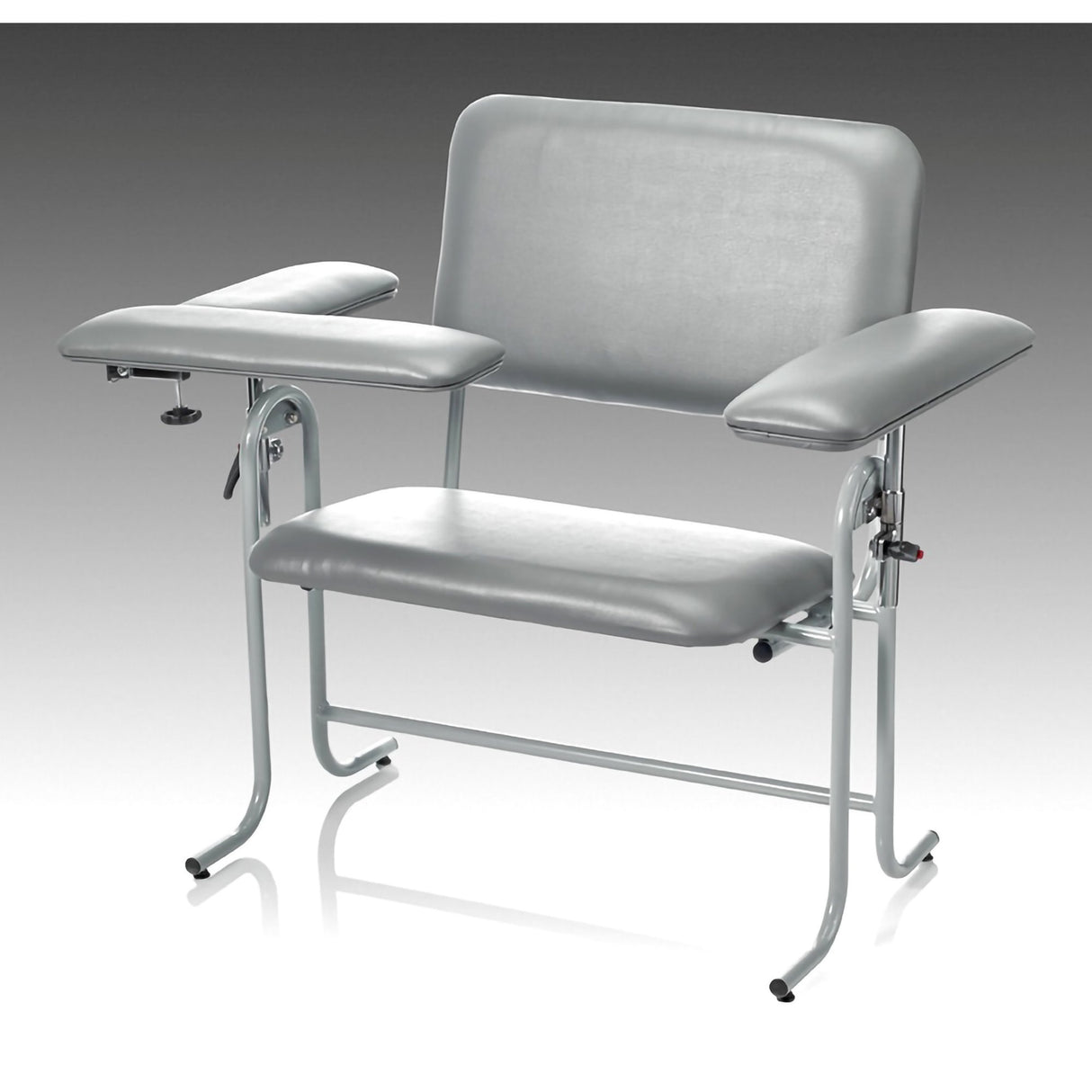 Blood Drawing Chair McKesson 1 Fixed Armrest, 1 Flip Up Armrest Gray - BeHope