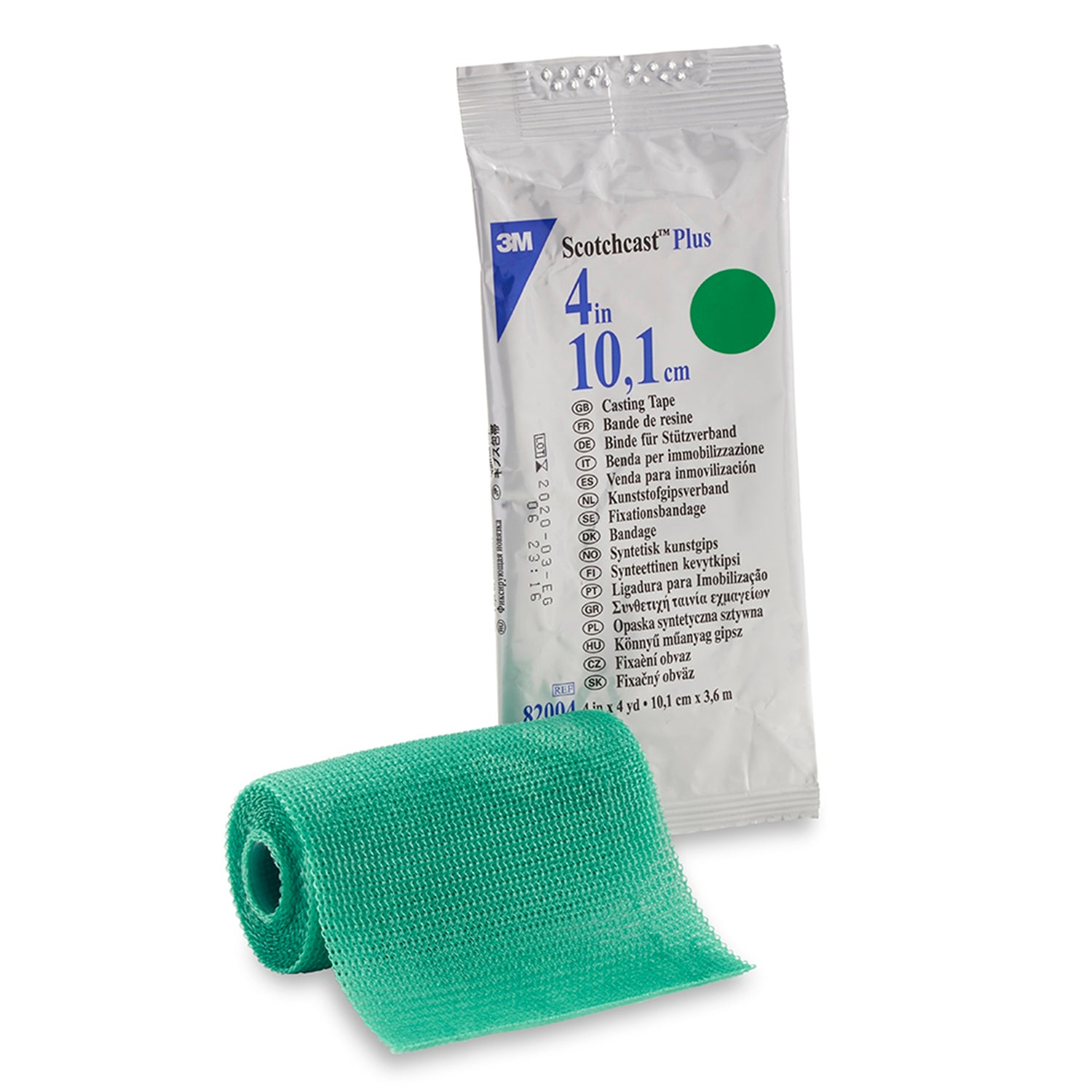 Cast Tape 3M™ Scotchcast™ Plus 4 Inch X 12 Foot Fiberglass / Resin Green - BeHope