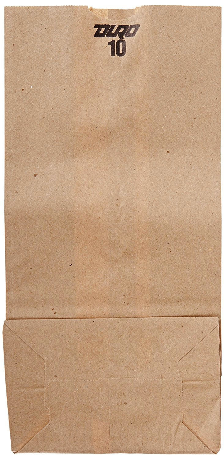 Grocery Bag Duro® Brown Kraft Recycled Paper #10 - BeHope