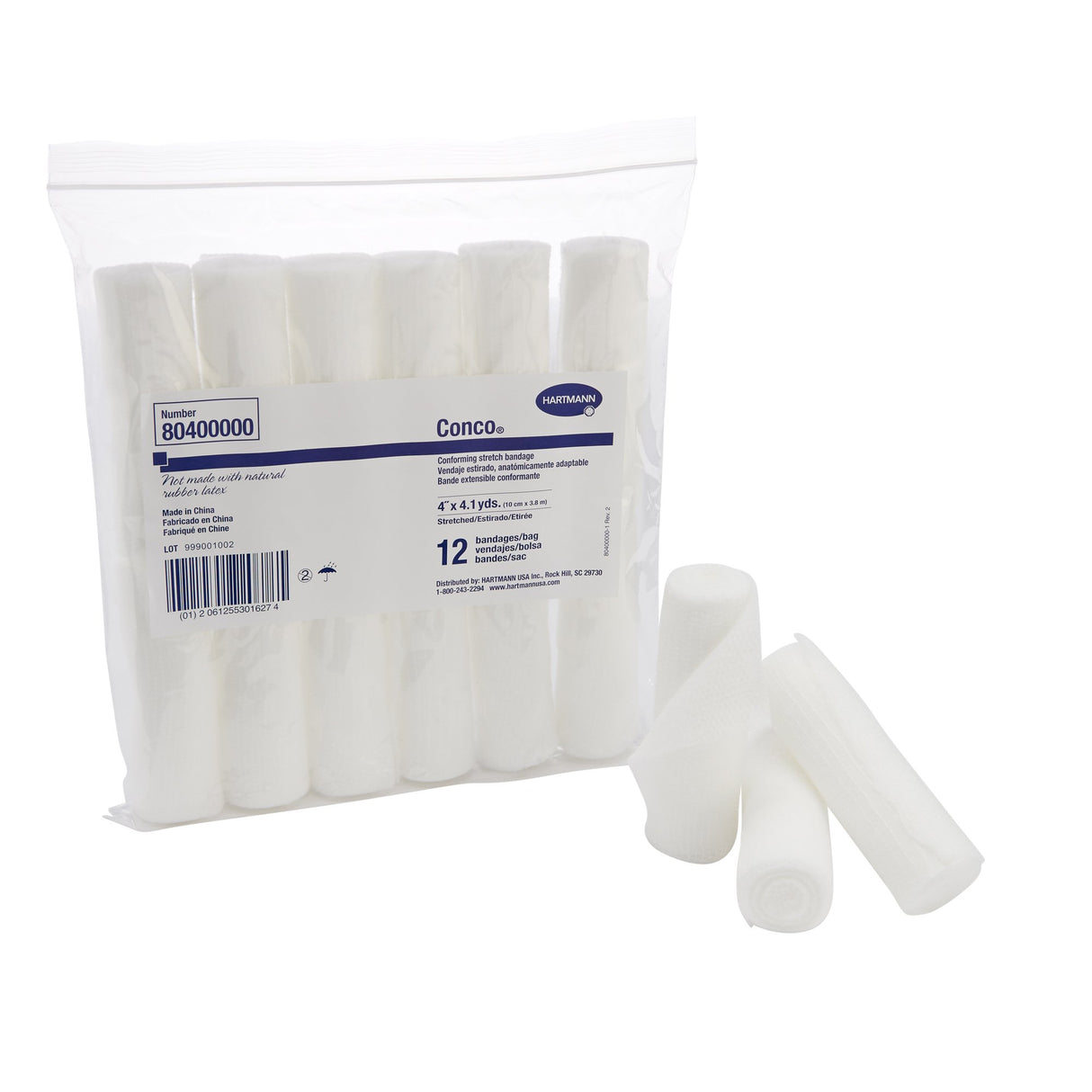 Conforming Bandage Conco® 4 Inch X 4-1/10 Yard 1-Ply NonSterile 12 per Pack - BeHope