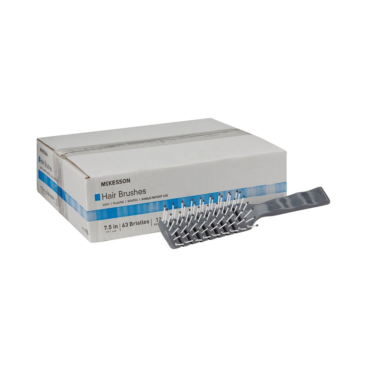 Hairbrush McKesson Plastic Bristles 7.7 Inch - BeHope