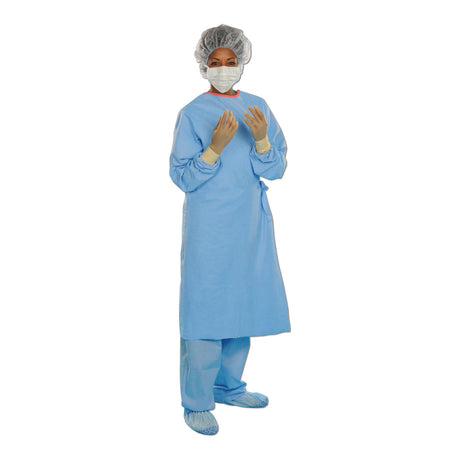 Surgical Gown with Towel Aero Blue 2X-Large Blue Sterile AAMI Level 3 Disposable - BeHope