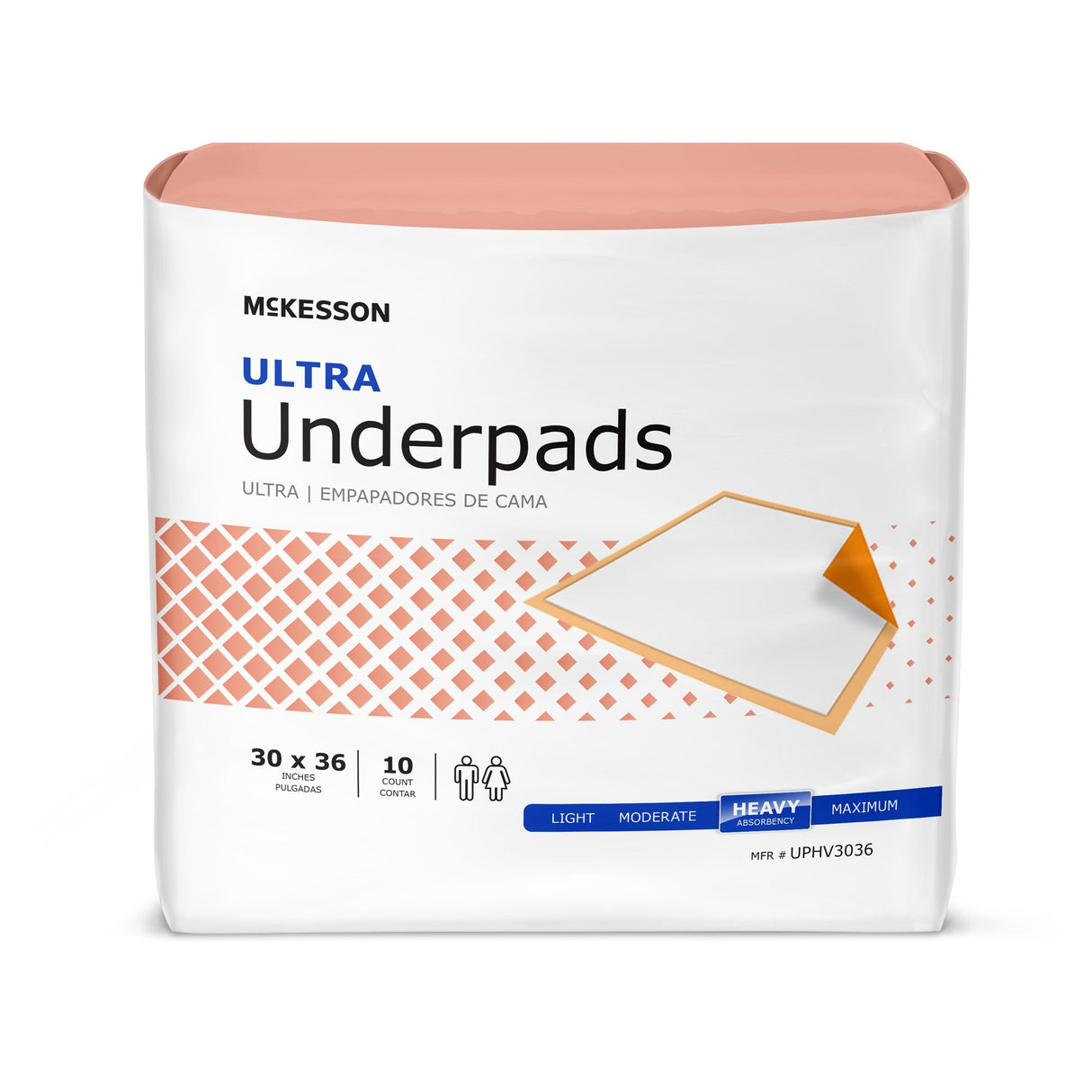 Disposable Underpad McKesson Ultra 30 X 36 Inch Fluff / Polymer Heavy Absorbency - BeHope