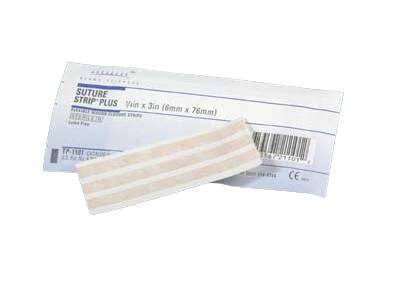 Skin Closure Strip Suture Strip® Plus 1/4 X 1-1/2 Inch Nonwoven Polyamide Flexible Strip Tan - BeHope
