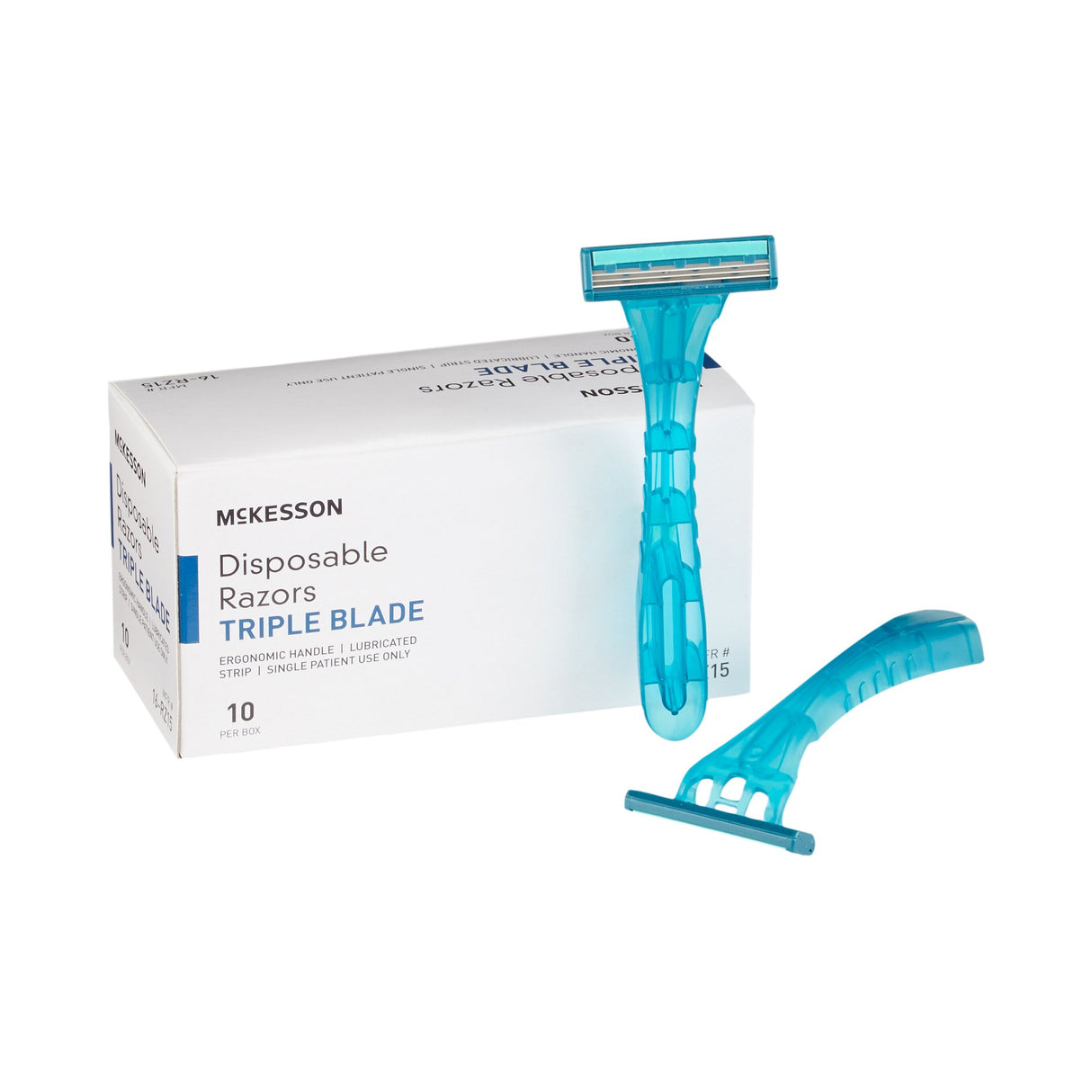 Personal Razor with Lubricating Strip McKesson Single Edge Triple Blade NonSterile Disposable - BeHope