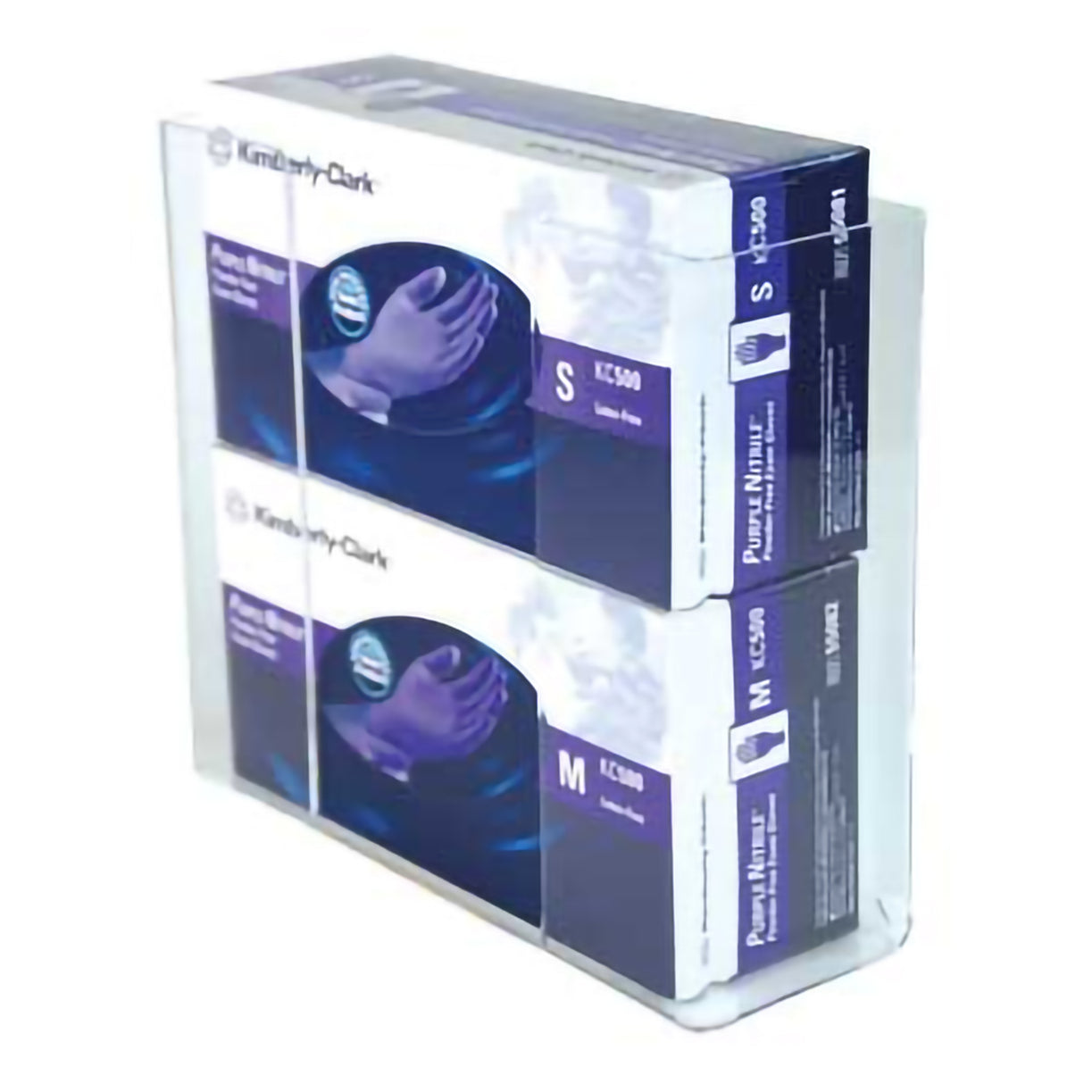 Glove Box Holder Horizontal Mounted 2-Box Capacity Clear 3-1/2 X 9-1/2 X 11 Inch Acrylic - BeHope